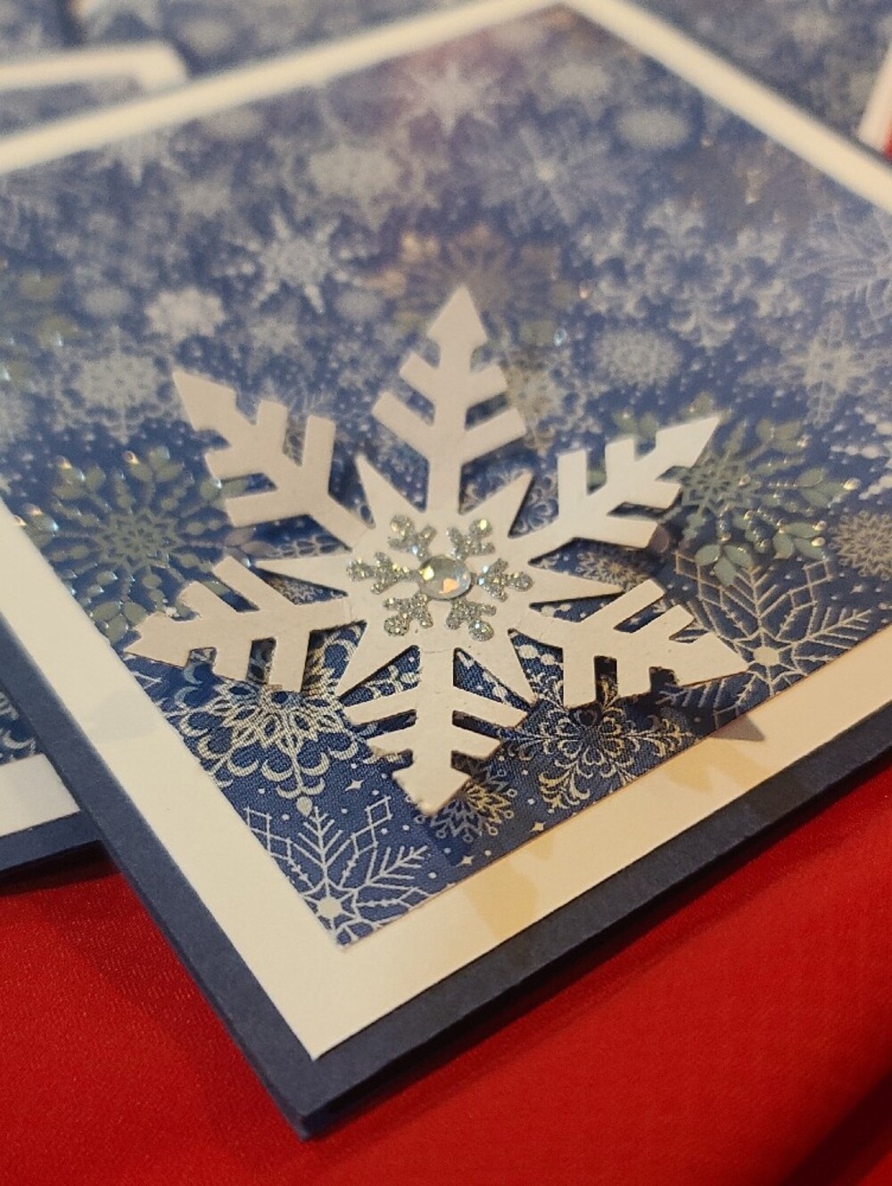 Festive Blue Snowflake Holiday Cards - 13 Pack of Asst Designs NWT - Picture 3 of 10